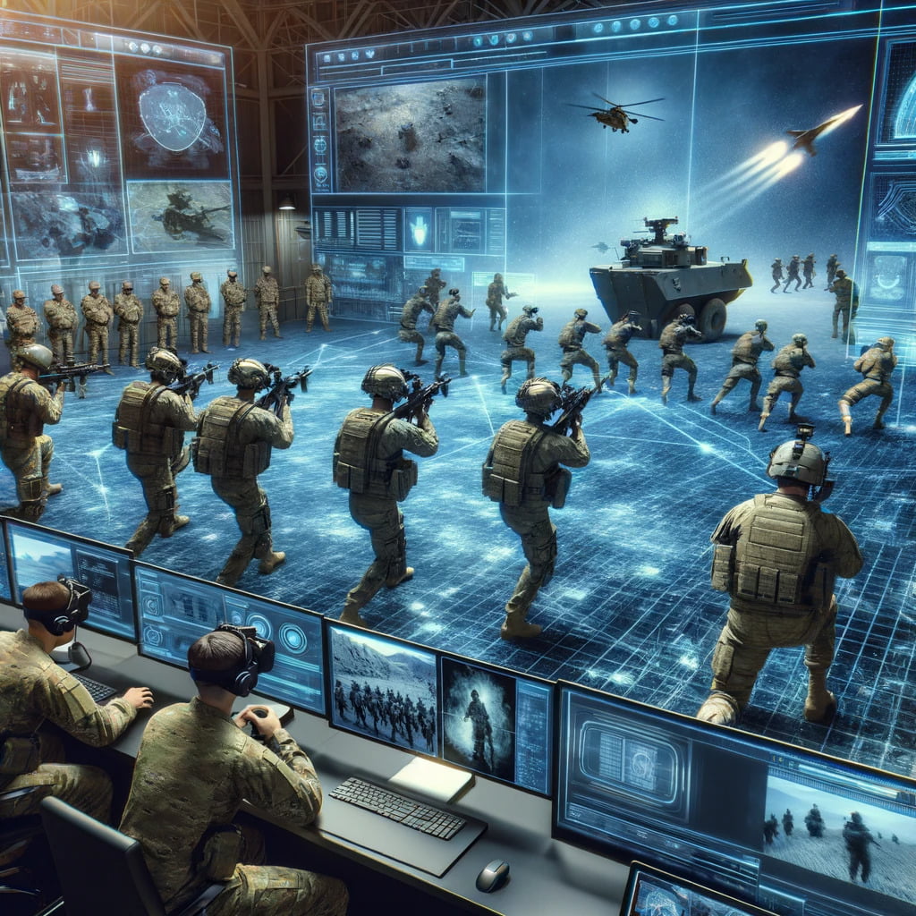 La imagen muestra a los soldados participando en un combate realista simulado.